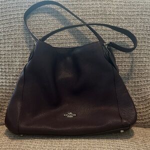 Coach Edie 31 dark purple hand bag